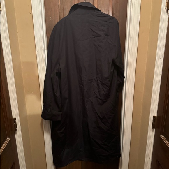 Men’s Size 42 Regular Towne London Fog Black Trench Coat - Picture 8 of 11